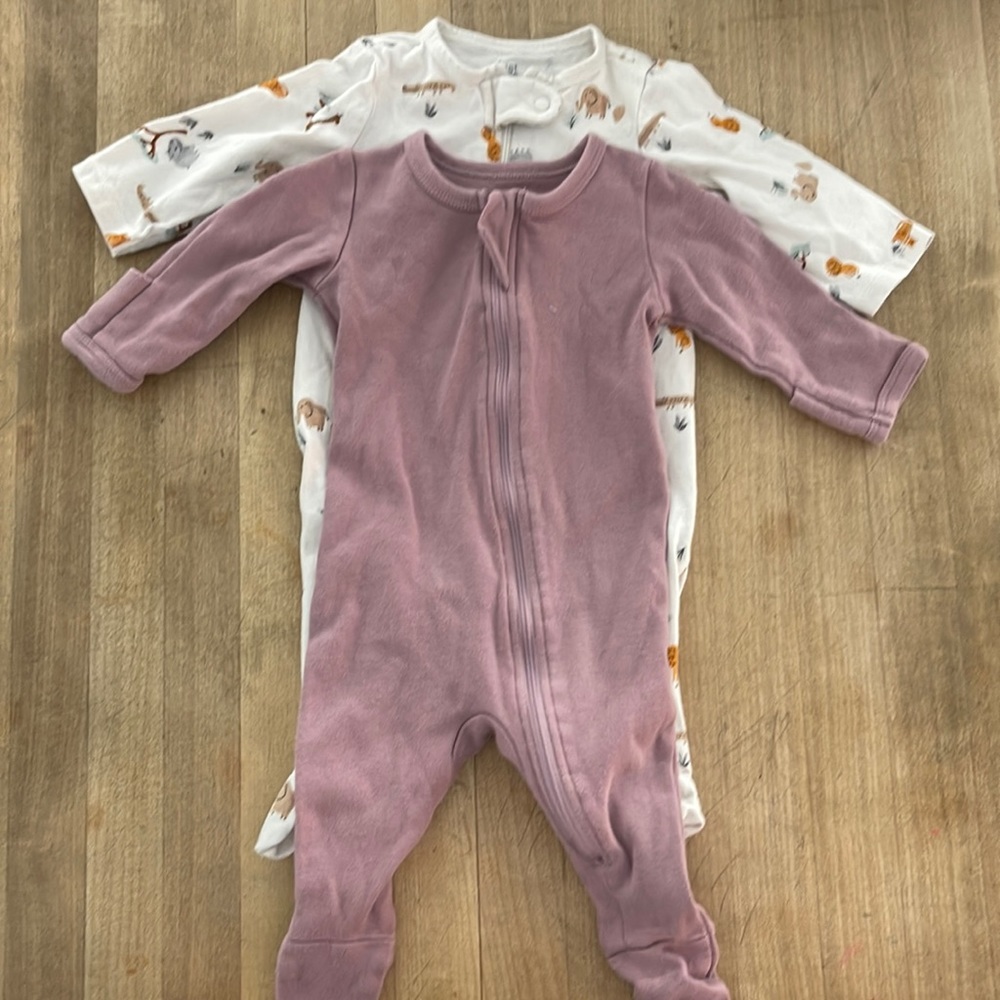 Three pack footie pjs